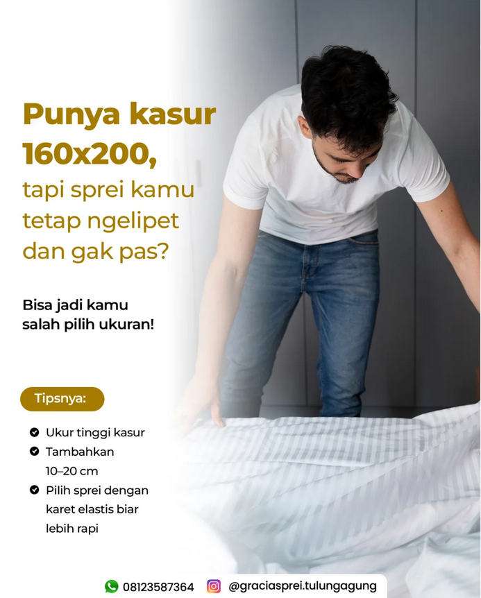 <p>Pernah ngalamin? Kasurnya ukuran 160x200, tapi 